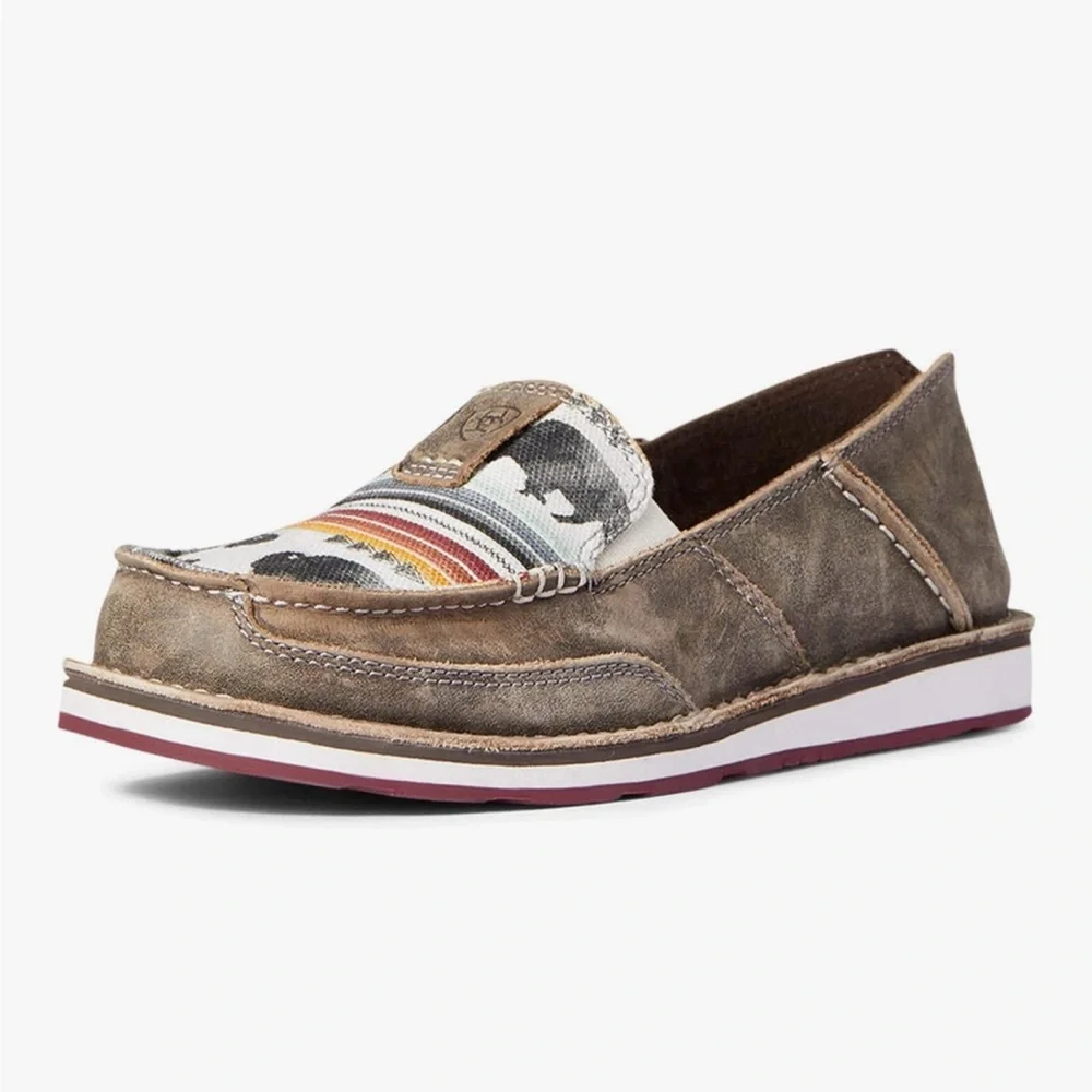 Ariat® Cruiser Buffalo Print Suede Slip-On - Picture 7 of 7